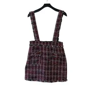 Zara Tweed Mini Skirt Tweed Skirt Braces Zara Skirts Zara Tweed